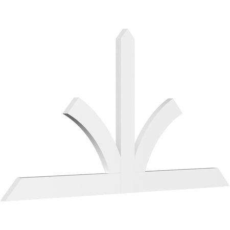 96"W x 48"H x 2"D x 6"F, 12/12 Pitch, Richland Architectural Grade PVC Gable Bracket