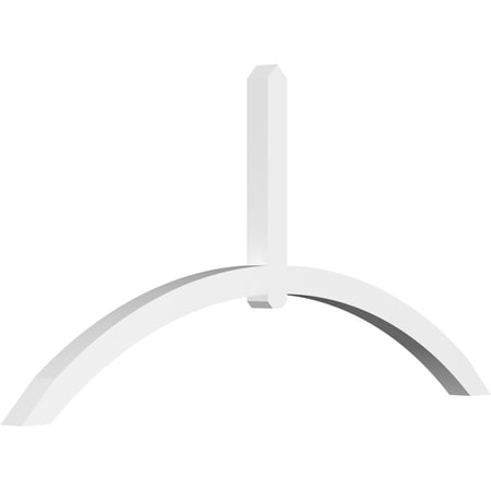 96"W x 48"H x 4"D x 4"F, 12/12 Pitch, Archdale Architectural Grade PVC Gable Bracket