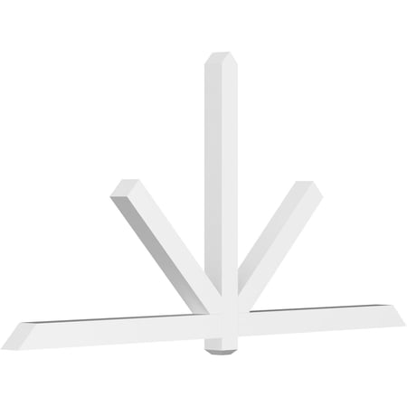 96"W x 48"H x 4"D x 4"F, 12/12 Pitch, Kennewick Architectural Grade PVC Gable Bracket