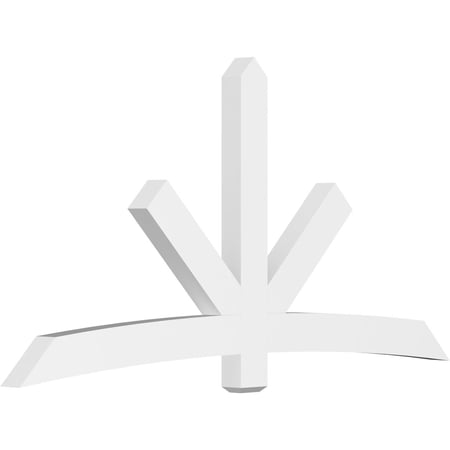 96"W x 48"H x 4"D x 6"F, 12/12 Pitch, Alberta Architectural Grade PVC Gable Bracket