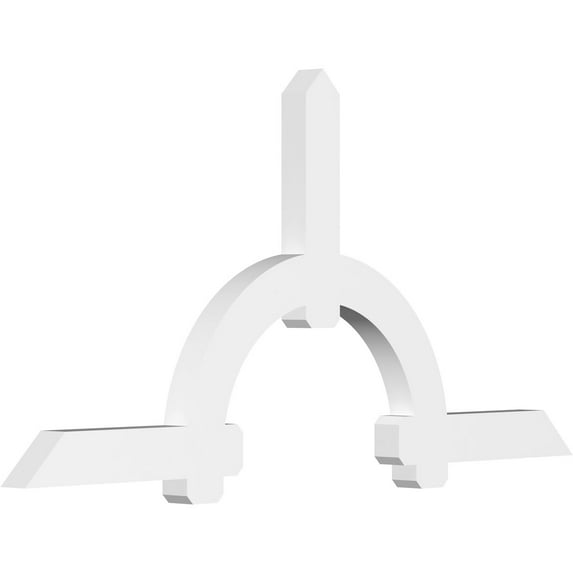96"W x 48"H x 4"D x 6"F, 12/12 Pitch, Ericson Architectural Grade PVC Gable Bracket