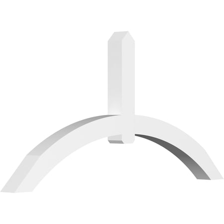 96"W x 48"H x 6"D x 6"F, 12/12 Pitch, Archdale Architectural Grade PVC Gable Bracket