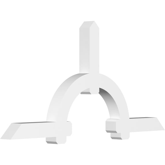 96"W x 48"H x 6"D x 6"F, 12/12 Pitch, Ericson Architectural Grade PVC Gable Bracket
