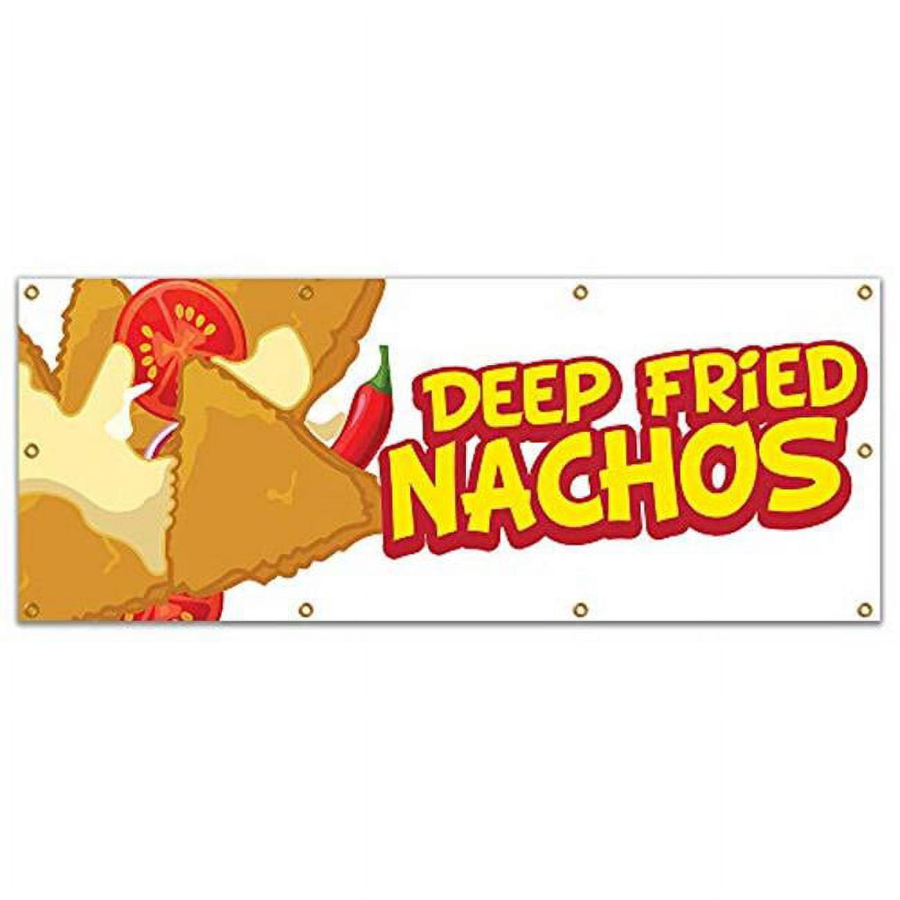 96 in. Concession Stand Food Truck Single Sided Banner Deep Fried