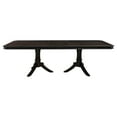 thumbnail image 1 of 96-inch Rectangular Dining Table With Double Pedestal - Dark Cherry Finish Wooden Extension Leaf For 8 Seating Capacity Base, 1 of 4