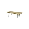 thumbnail image 1 of 96 inch x 40 inch WFT Series Birch Wood Rectangle Folding Table - Metal Edge, 1 of 5