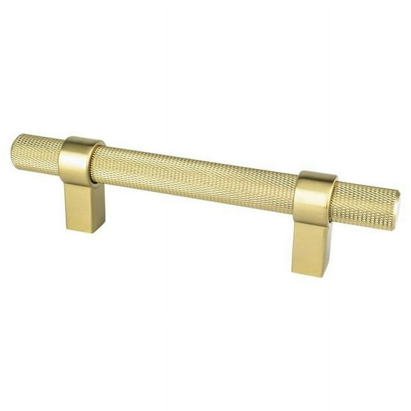 96 mm Center to Center Radial Reign Cabinet Pull, Modern Brushed Gold