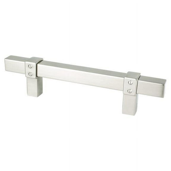 96 mm Center to Center Rivet Rebel Cabinet Pull, Brushed Nickel