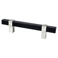 thumbnail image 1 of 96 mm Center to Center Rivet Rebel Cabinet Pull, Matte Black Bar & Brushed Nickel, 1 of 1
