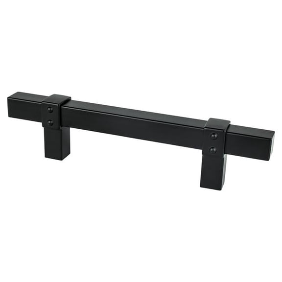 96 mm Center to Center Rivet Rebel Cabinet Pull, Matte Black