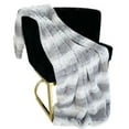 thumbnail image 1 of 96 x 110 in. Furever Faux Fur Luxury Throw Blanket, Gray & Silver, 1 of 1