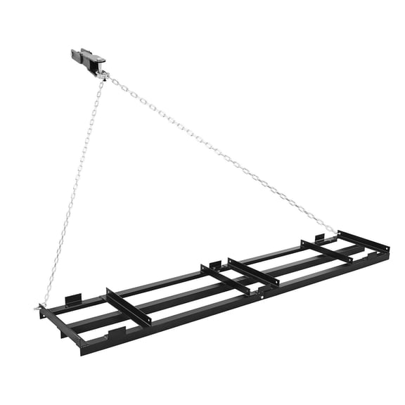96 x 20 in Tow Behind Drag Harrow Driveway Grader, Steel Lawn Leveling Rake for ATV UTV Tractor, 50 lbs Load Capacity, Black
