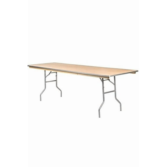 96" x 30" Heavy Duty Folding Table - Rectangle Plywood by Chivari
