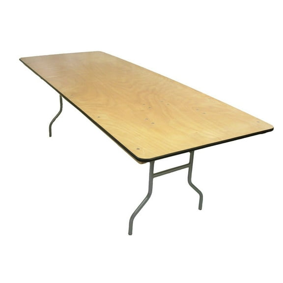 96" x 30" Heavy Duty Folding Table - Rectangle Plywood by Chivari