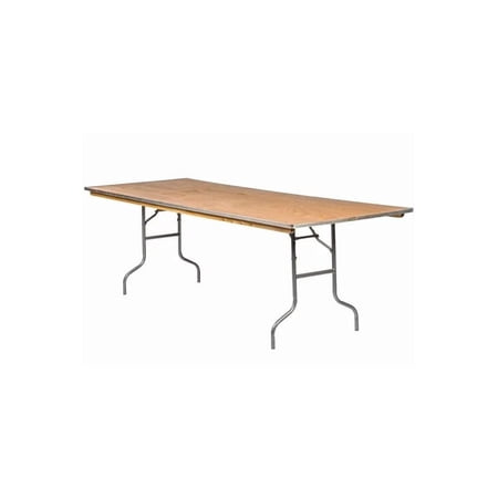 96" x 36" (8 Foot) Rectangle Heavy Duty Plywood Folding Table by Chivari