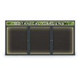 thumbnail image 1 of 96 x 48 in. Triple Door Traditional Indoor with Header & Illumination Enclosed Corkboard with Black Fabric Backing Board & Black Anodized Aluminum Frame, 1 of 1