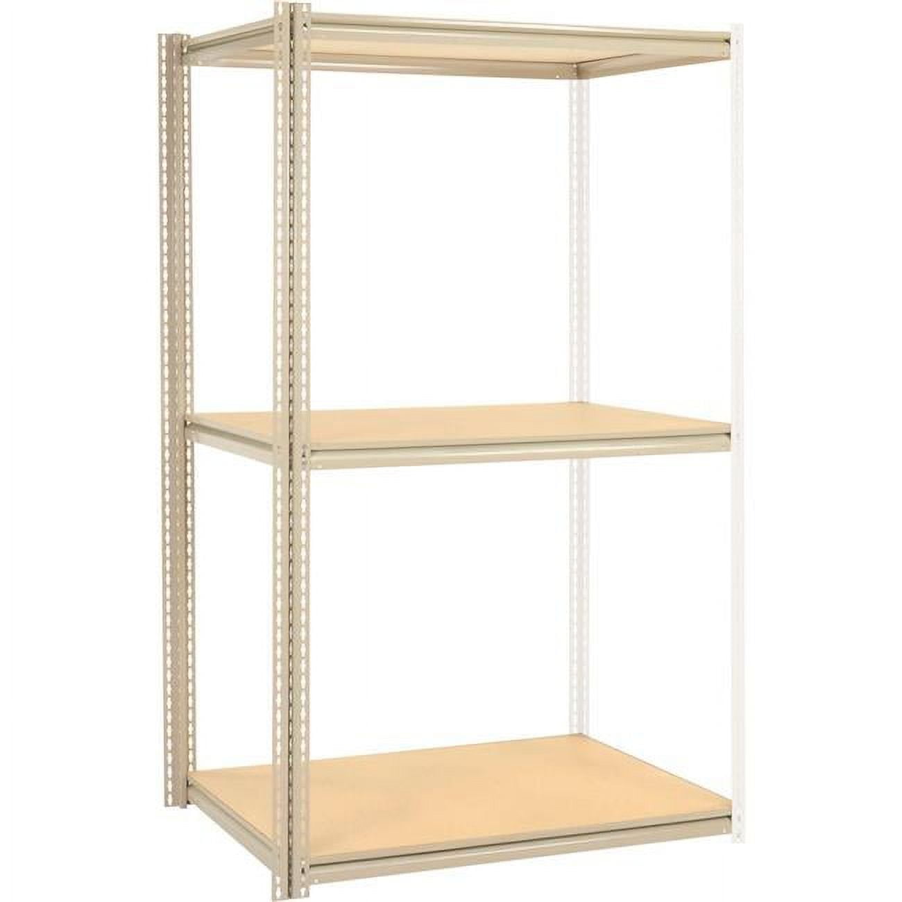 96 x 48 x 36 in. High Capacity 3 Levels Add-On Rack with Wood Deck, Tan ...