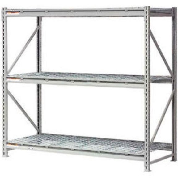 96 x 60 x 48 in. Extra Heavy Duty Starter Storage Rack with Wire Deck, Gray