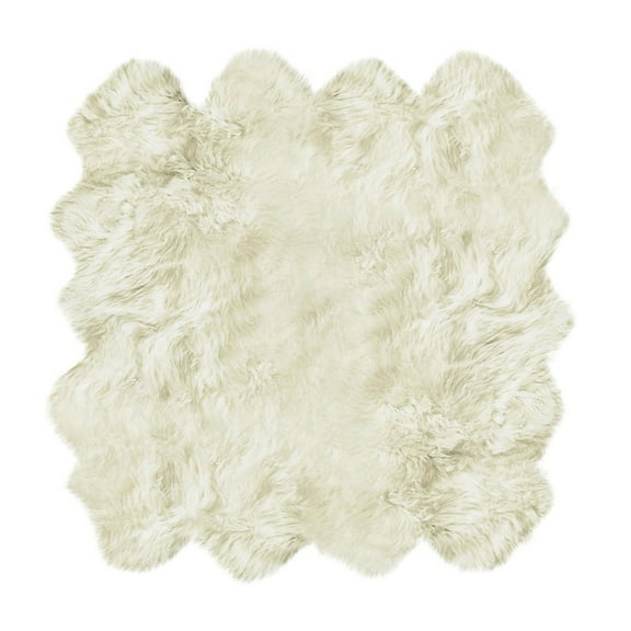 96" x 72" x 2" Natural Octo Sheepskin - Area Rug