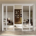 thumbnail image 1 of 96" x 80" White Prefinished Mirrored Closet Sliding Door with Hardware Kit, 1 of 7