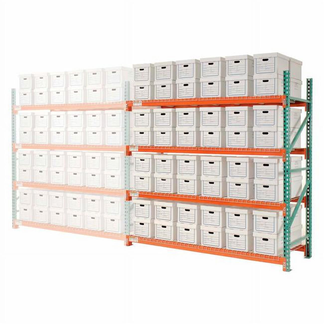 Legal Rack 96 x 96 x 36 in. Add-On Letter Legal Record Storage Rack, Gray ...