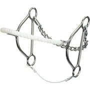 960 Hackamore For Horse - Rope Nose - 6"" Cheeks - Stage C, Silver/White