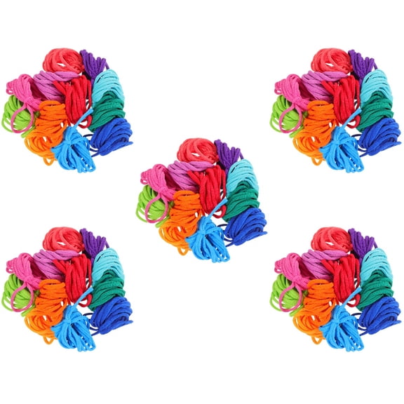 960 Pcs Elastic Braided Rope Knitting Kit Weaving Loom Kit Weaving for Kids Pot Holder Loom Kit for Kids Child