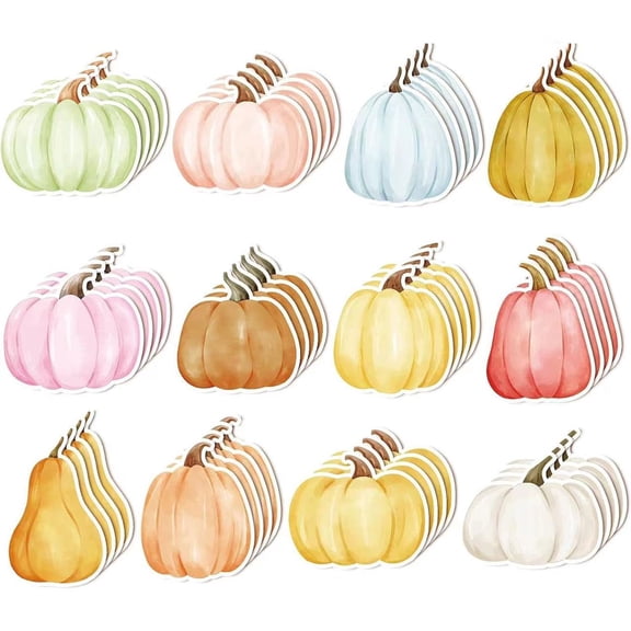 960 Sheets Cartoon Pumpkin Note Paper Thanksgiving Theme Adheive Note Pinecones Shape Notepads for Student