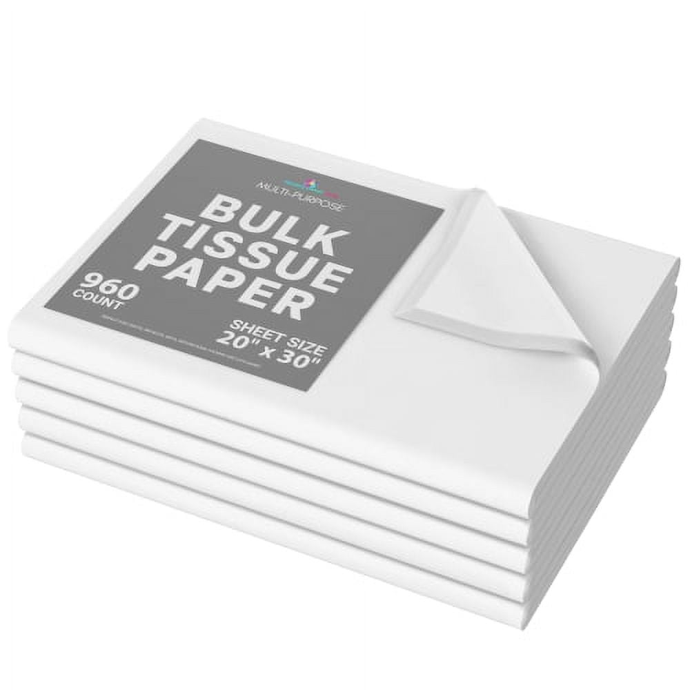  Premium Quality Gift Wrap Paper Basic Solid White Bulk Tissue  Paper 15 x 20 - 100 Sheets : Health & Household