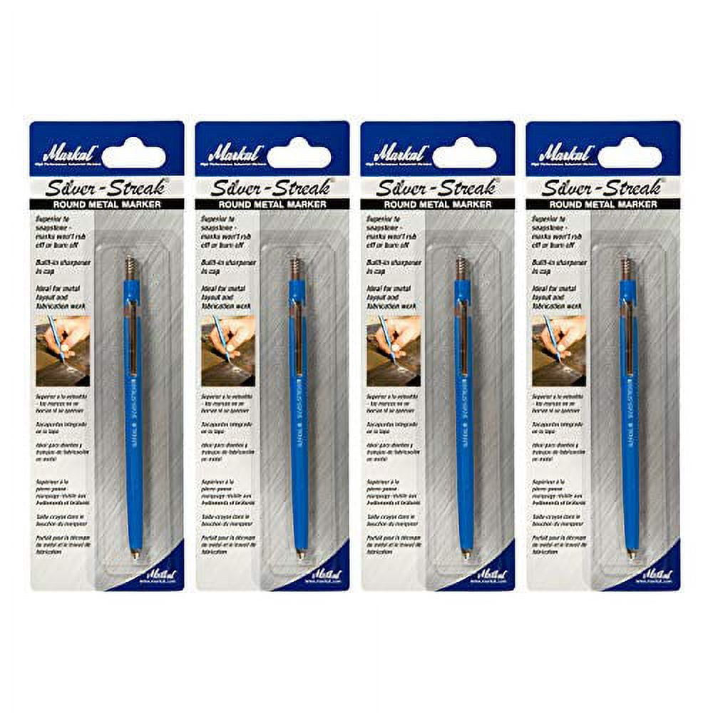 96006 Silver-Streak Metal Marker Round, Silver - 4 Pack