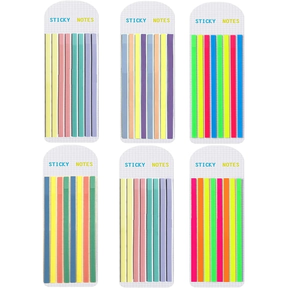 960Pcs Highlighter Tape Translucent Sticky Long Tabs, | 6 Sheet Clear Sticky Notes Tabs, Highlighting Strips Index Tab for Annotating Books Bible Study Supplies,Teachers