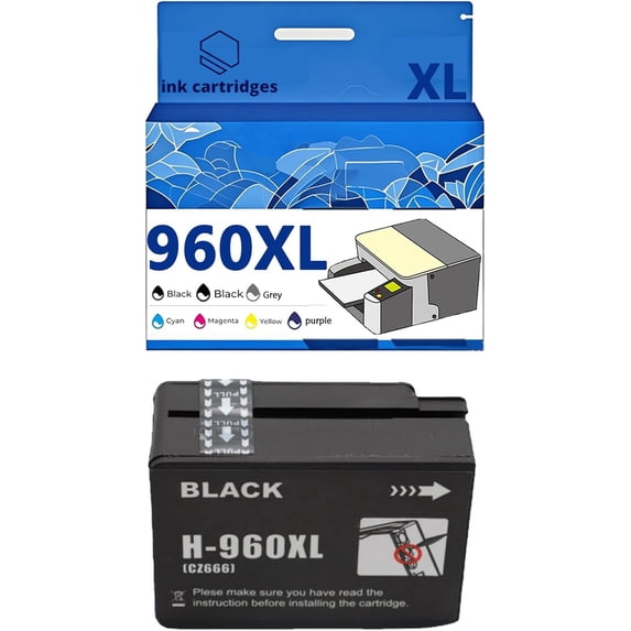 960XL 960 Ink Cartridges Compatible for HP Pro 3610 3620 Inkjet Printers, Leak-Proof Design Crisp Printing