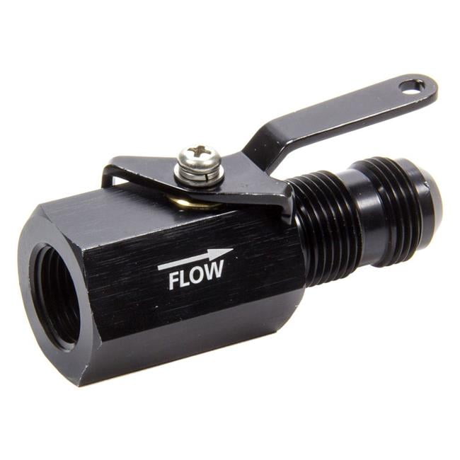961010BL 10 AN Female Inlet & Male Outlet Shut Off Valve Black
