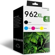 962XL Ink Cartridges 4-Pack Compatible for HP 962 XL Ink Cartridge Combo Pack OfficeJet Pro 9015e 9025e 9010e 9018e 9020e Printers, High-Yield Black Cyan Magenta Yellow