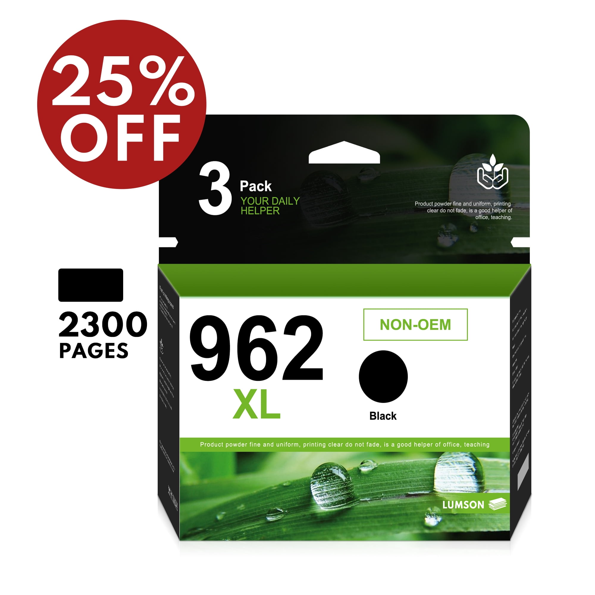 962XL Black Ink Cartridge Replacement for HP Pro 9010 9010e 9020 9025