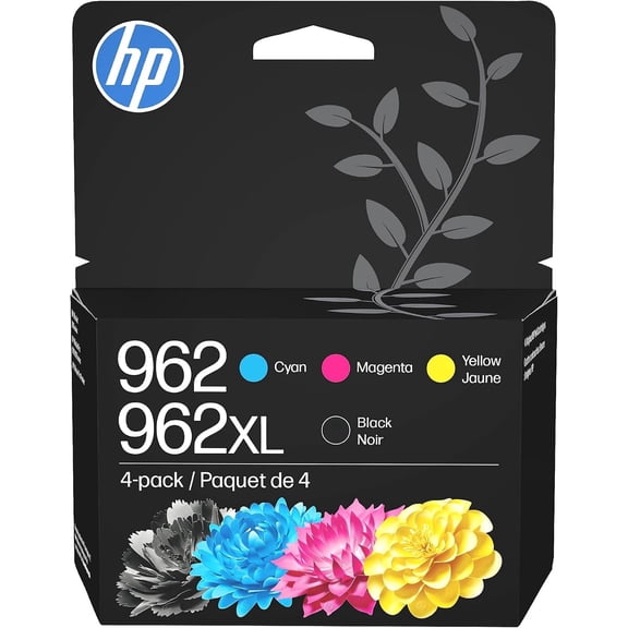 HP 962XL Black Ink Cartridges/962 Cyan, Magenta, Yellow ink cartridges (Sold without manufacturer warranty )