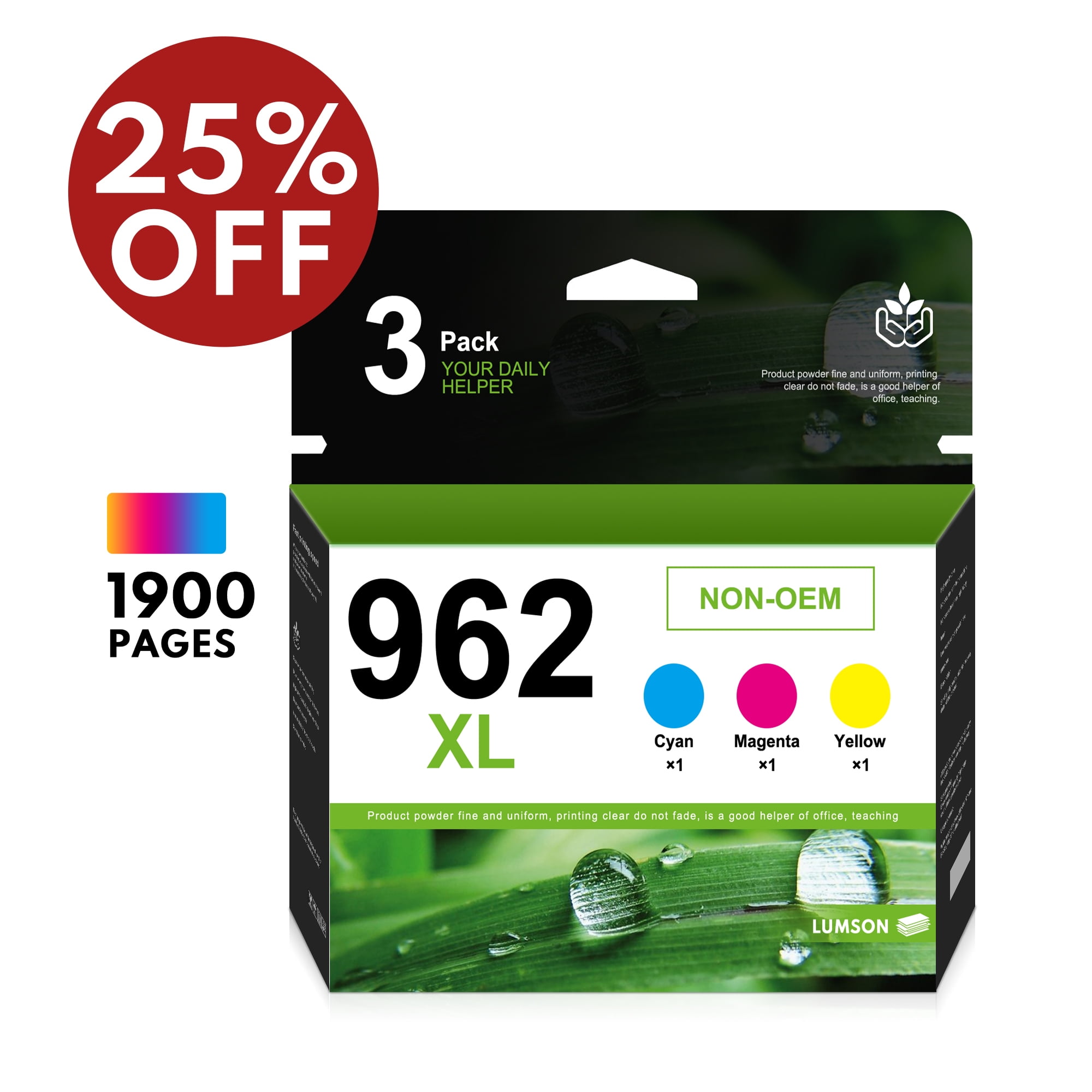 962XL Color Ink Cartridge Replacement for HP Pro 9010 9010e 9020 9025