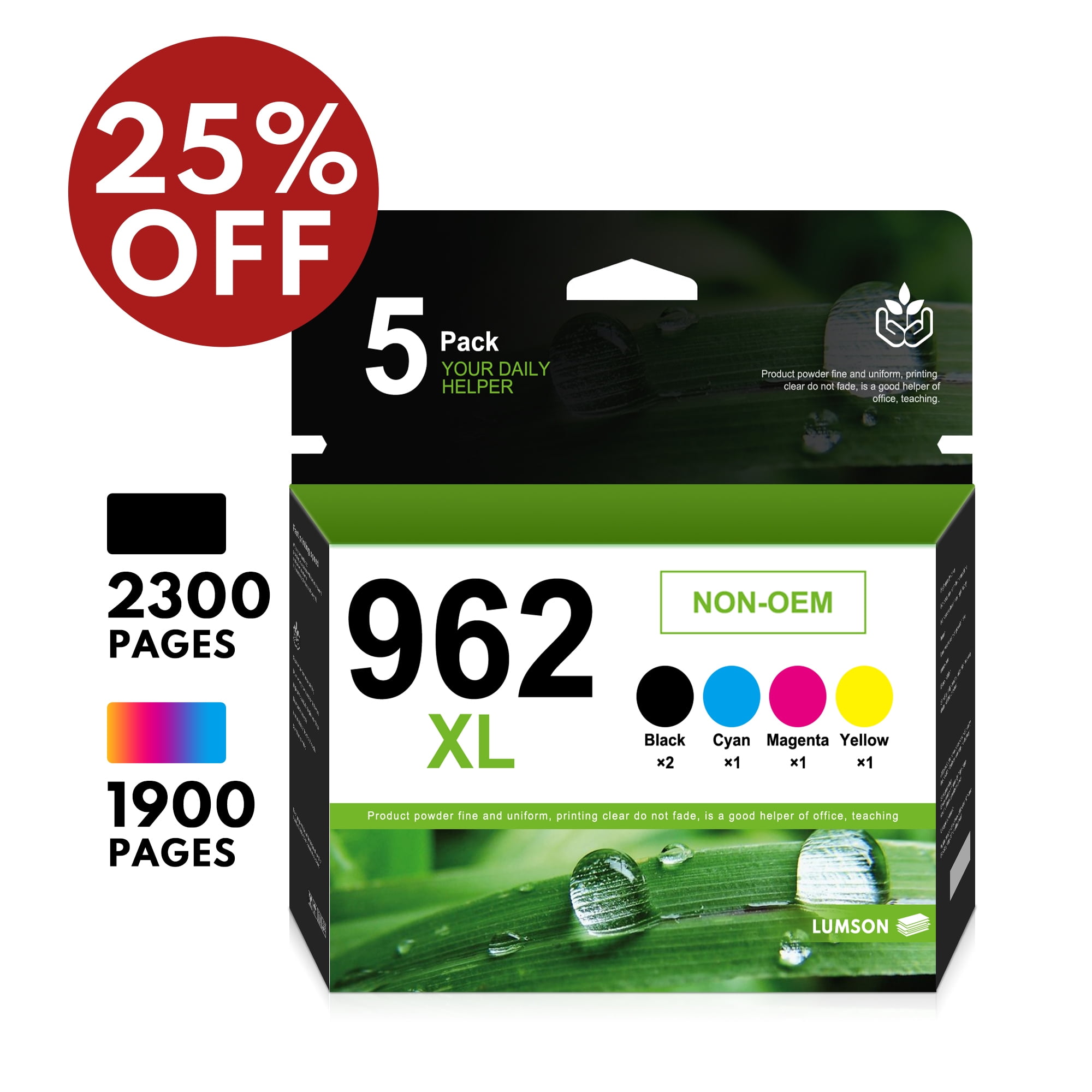 962XL Color Ink Cartridge Replacement for HP Pro 9010 9010e 9020 9025