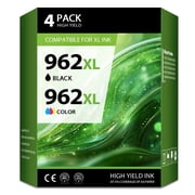 962XL Ink Cartridges Replacement Compatible for HP 962XL 962 XL Combo 962XL Black,Cyan,Magenta,Yellow for OfficeJet Pro 9015e 9018e 9025e 9012e 9015 9010 9012 9018 9020 9025