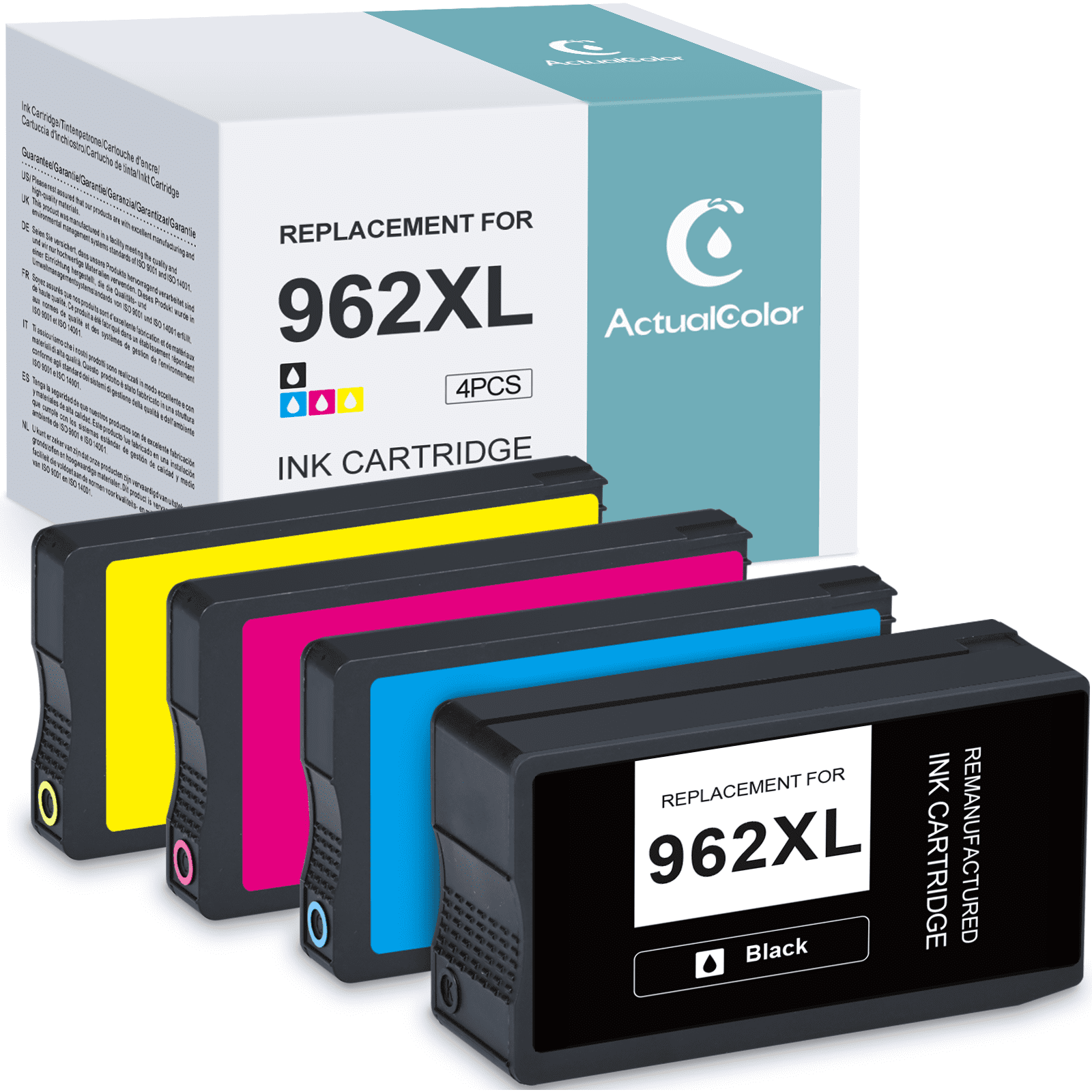 962XL Ink Cartridge for HP 962 XL 962XL for Use with HP OfficeJet Pro 9010 9016 9025 9020 9018 9012 9026 9027 9028 9029 Printer ( 1 Black, 1 1 Magenta, 1 Yellow） - Walmart.com