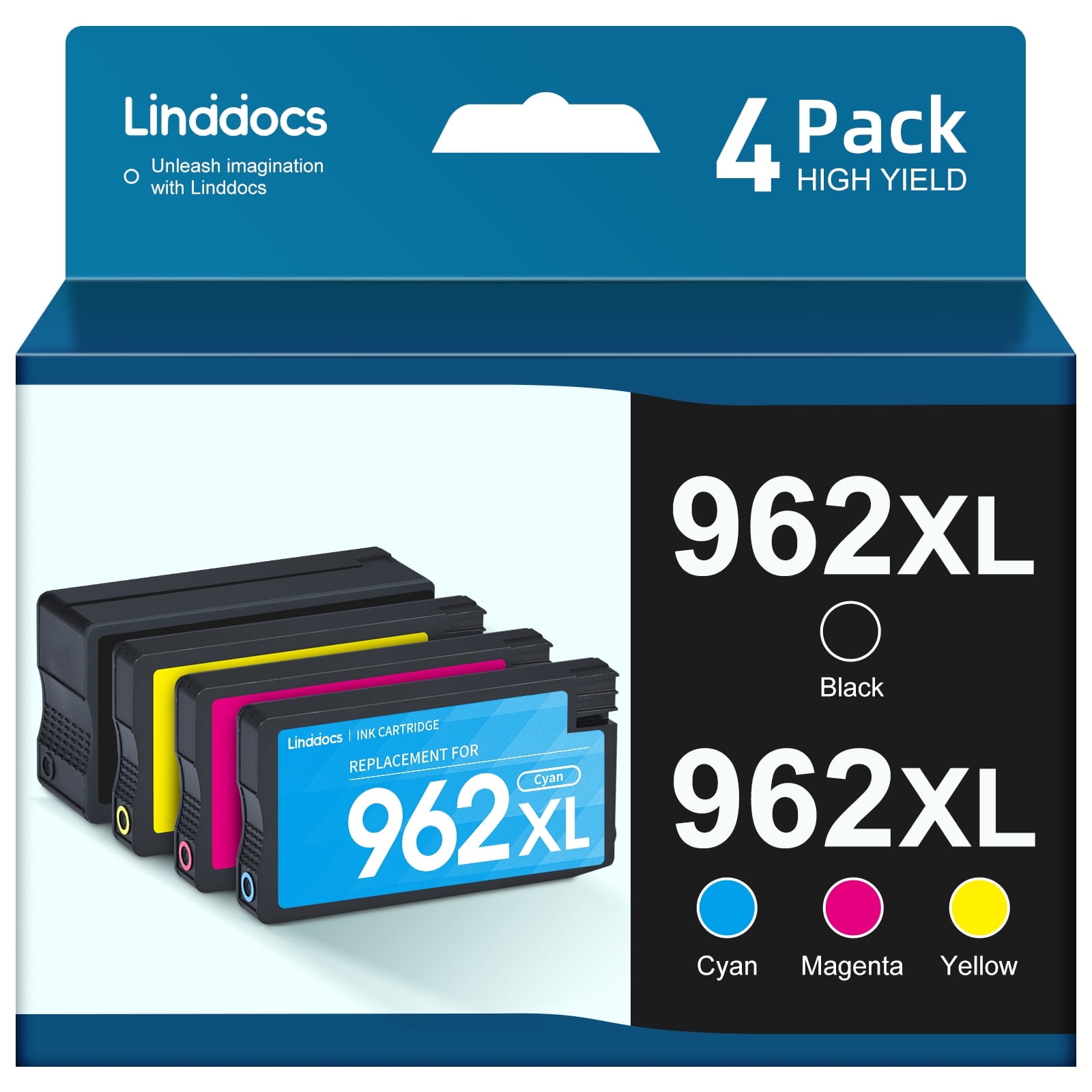 962XL Ink Cartridge for HP 962XL Combo Pack to Use with HP OfficeJet