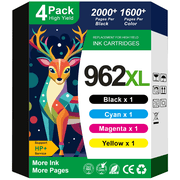 962 Ink Cartridges Compatible for HP 962 XL 962XL HP Ink Cartridges for 9015 9025 9015e 9020 9025e 9010 Printer Combo Pack