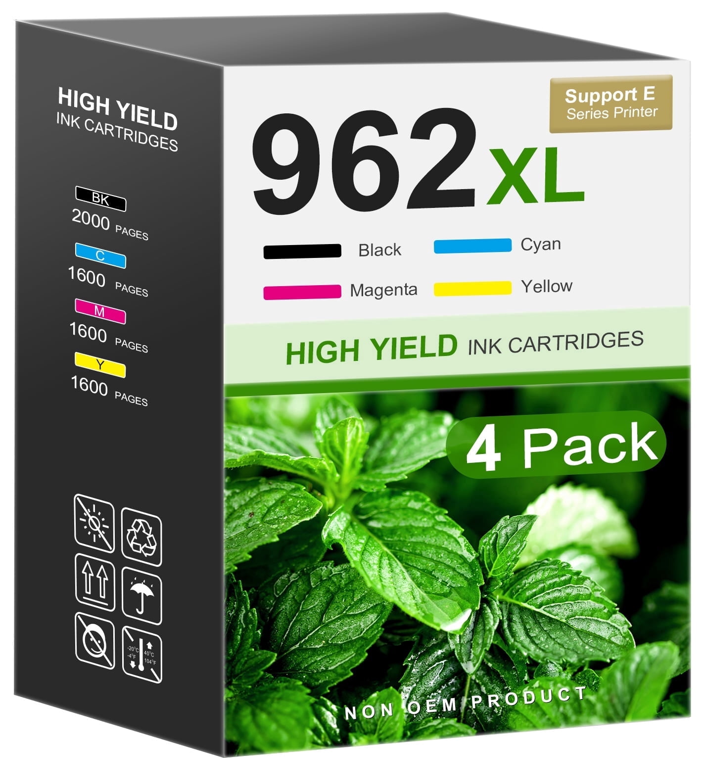 962XL Ink Cartridges Compatible for 962 Ink Cartrridges for Ink 962(4 ...