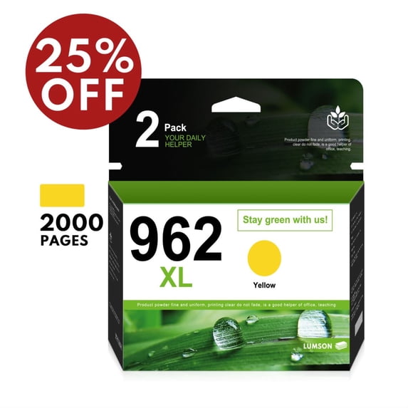 962XL Yellow Ink Cartridge Replacement for HP Pro 9010 9010e 9020 9025 Printer (2 Pack)