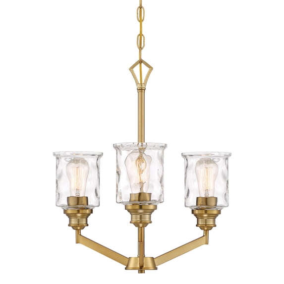 96383-BG-Designers Fountain-Drake - Three Light Chandelier-Brushed Gold Finish -Traditional Installation