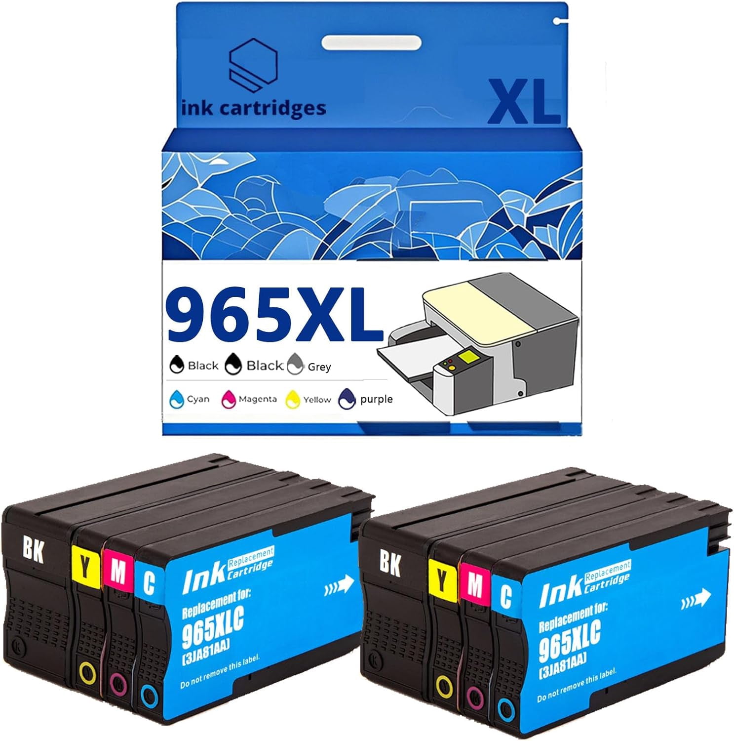 965XL Ink Cartridges Compatible for HP Pro 9010 9012 9013 9014 9015 ...