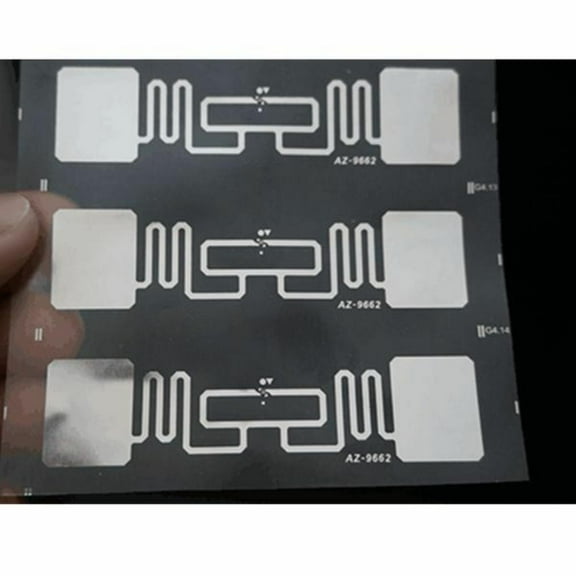 9662 3''x1'' UHF 6C 915Mhz RFID Wet Inlay Tag Label 100Pcs Lot