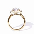 thumbnail image 1 of 968 Sterling Silver 3-Stone Oval & Half Moon Shape Lab Created Moissanite & Diamond Engagement Ring for Her - Elegant, Sparkling Jewelry for Special Moments, 1 of 6