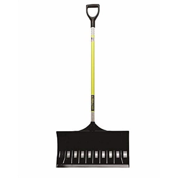 96858 Snow Pusher, 24" Polycarbonate, 45" Premium Fiberglass Handle, Poly D Grip - Made in USA$$Garden & Patio