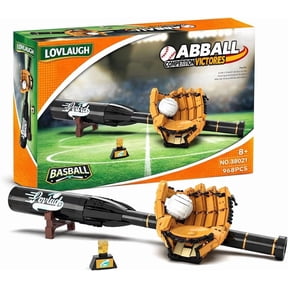 968Piece Baseball Building Set with Bat, Glove, Ball & Trophy - Interactive STEM Toy , Buildable Display & Play, Compatible with Major Brick Brands